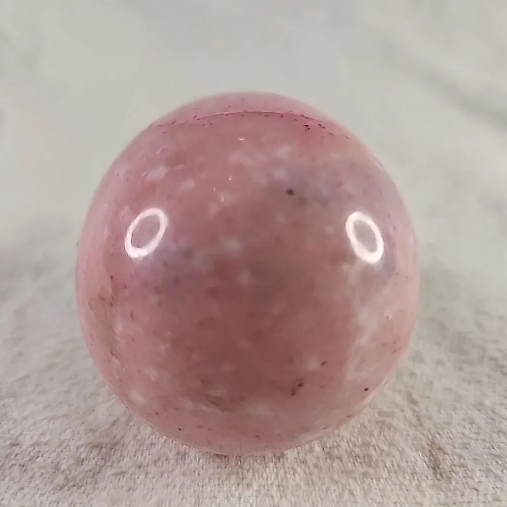 Egg Alabaster Marble Stone Decoration Pink Paperweight #646372 VTG Dollar Tree